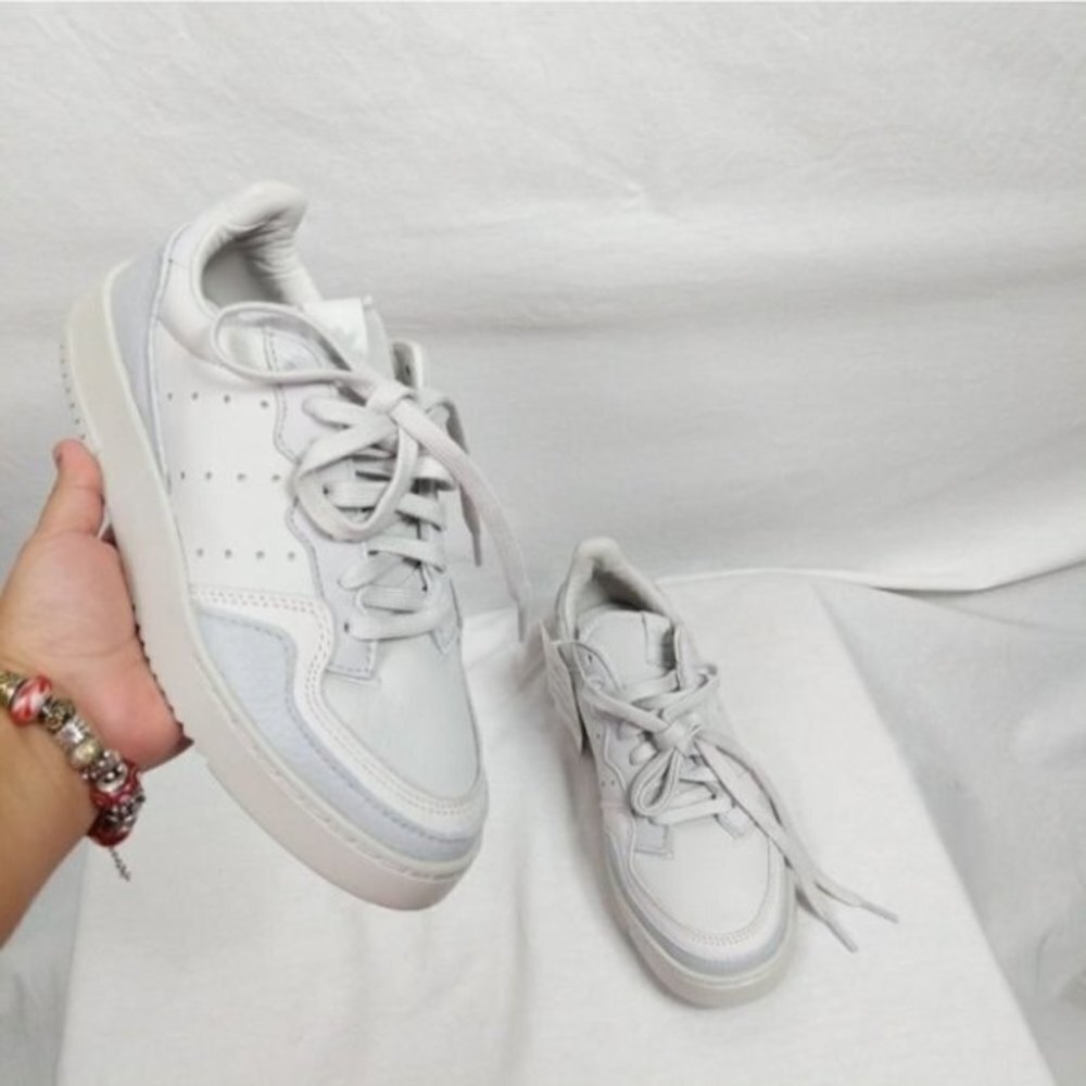 NEW Adidas Super Court Originals White Gray Men's Sneakers 5.5